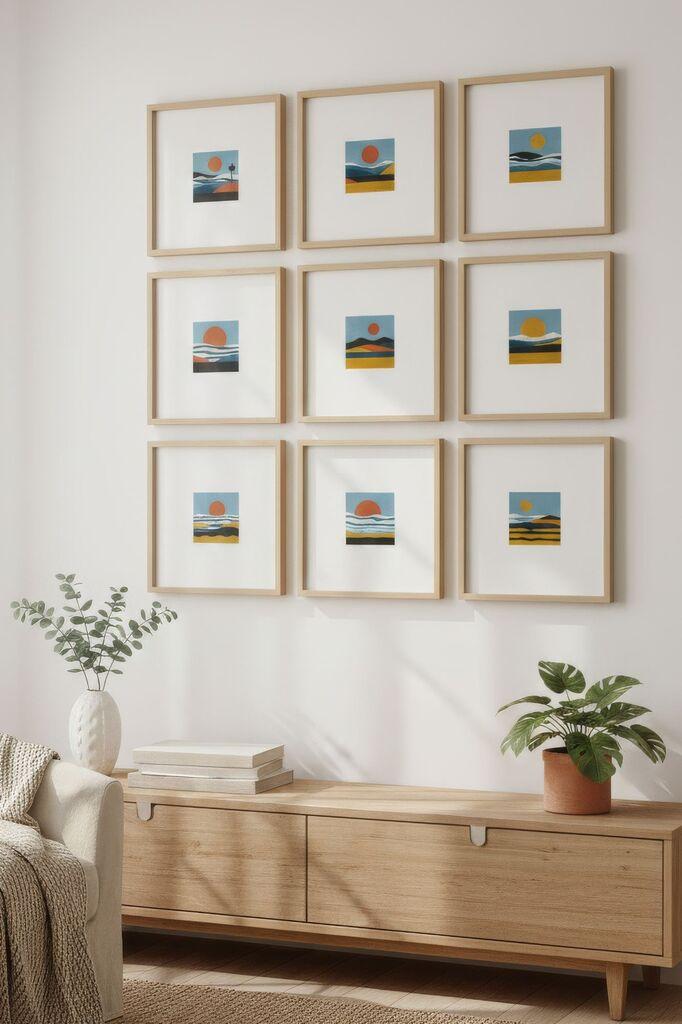 Wallity Slika Huhu752, 30x30cm, 9 delova