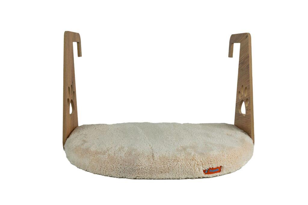 Mačji krevet Paws & Whiskers s okvirom za radijator, 52 × 35 cm, krem