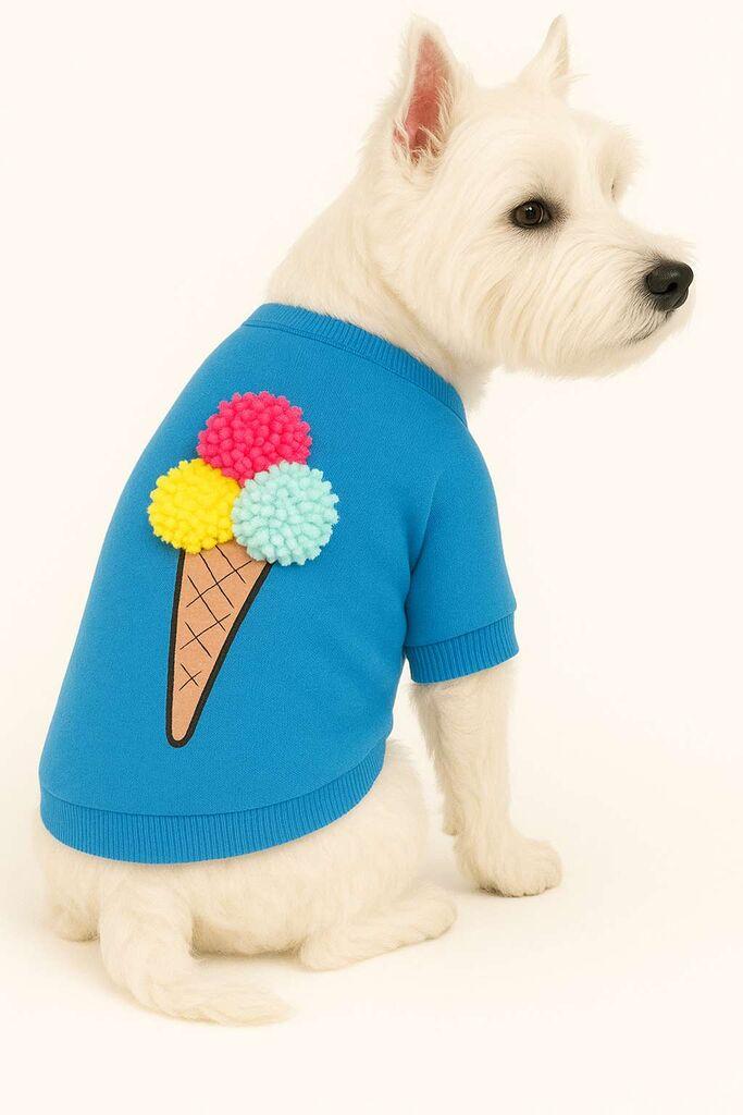 Paws & Whiskers Odelo za pse Blueicecreamsweat, Plavo