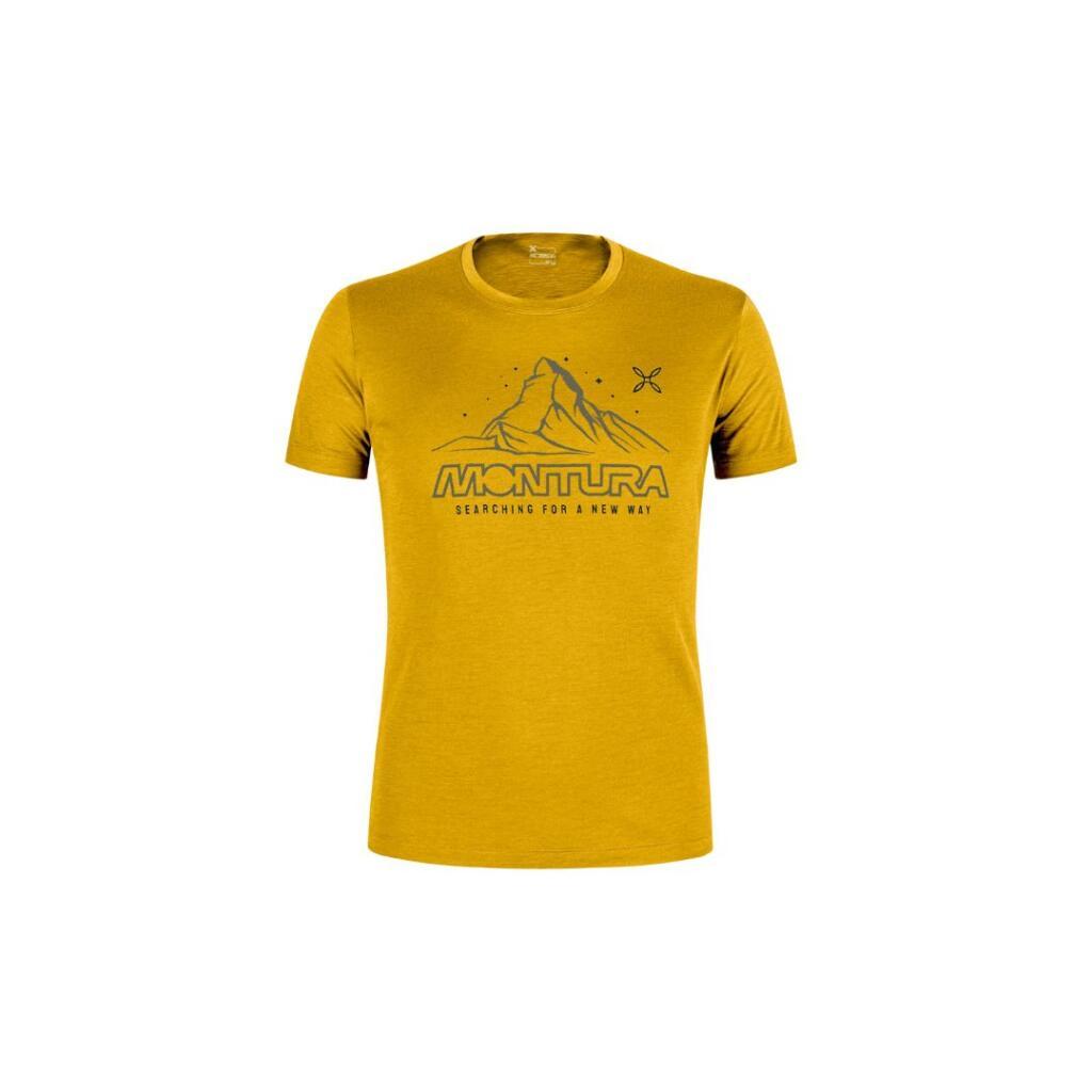 Montura Muška majica kratkih rukava Merino mountain, Oker