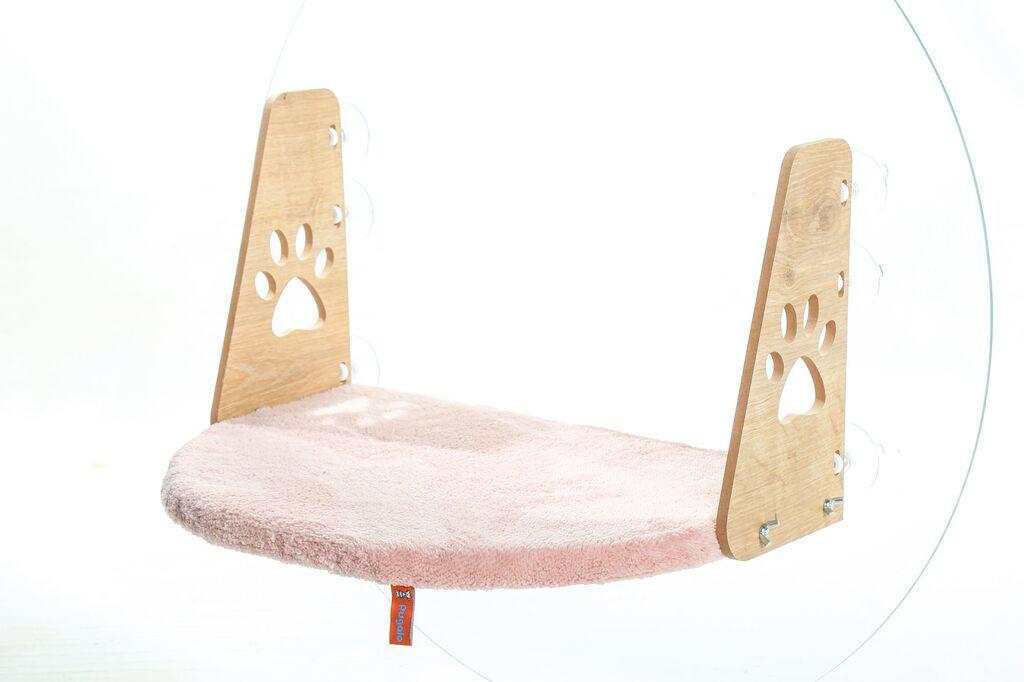 Mačji krevet Paws & Whiskers za prozor, 28 × 47 cm, roze