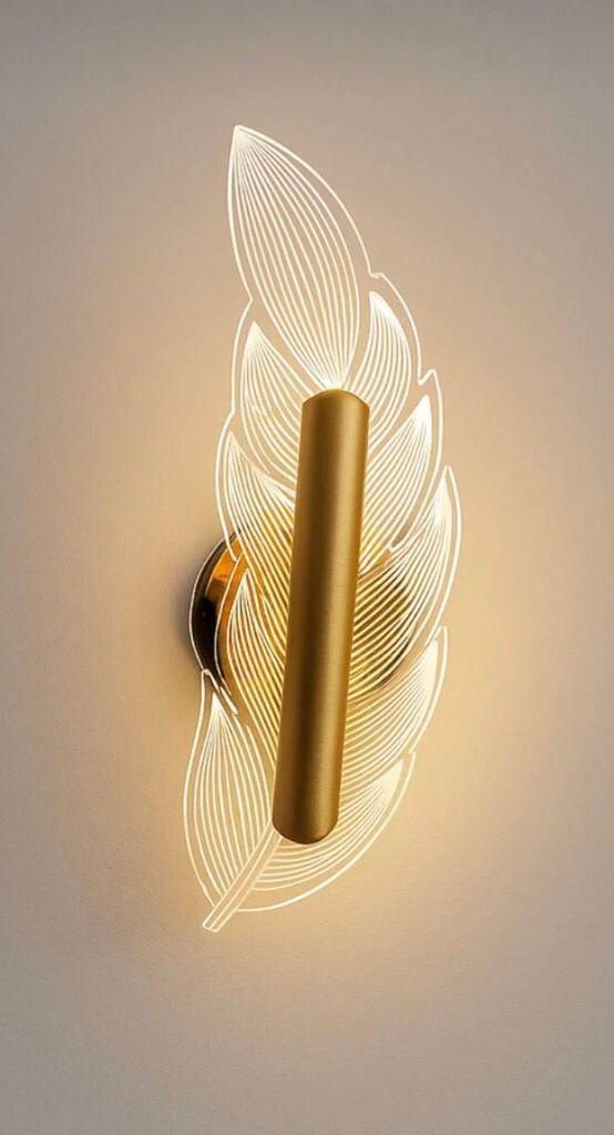 Opviq Zidna lampa BRZ-343409, Zlatna boja