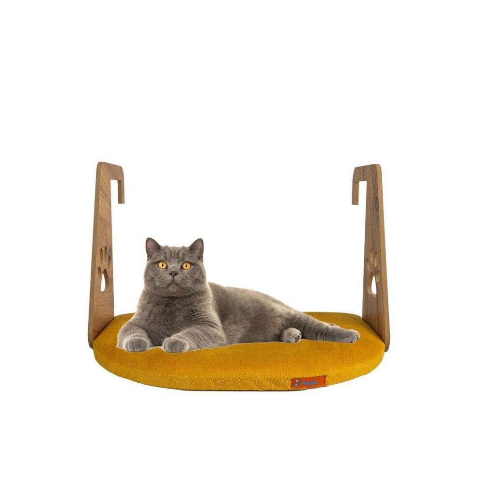 Krevet za mačke Paws & Whiskers s okvirom za radijator, 52 × 35 cm, žuti