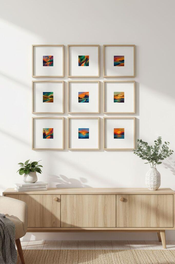 Wallity Slika Huhu75, 30x30cm, 9 delova