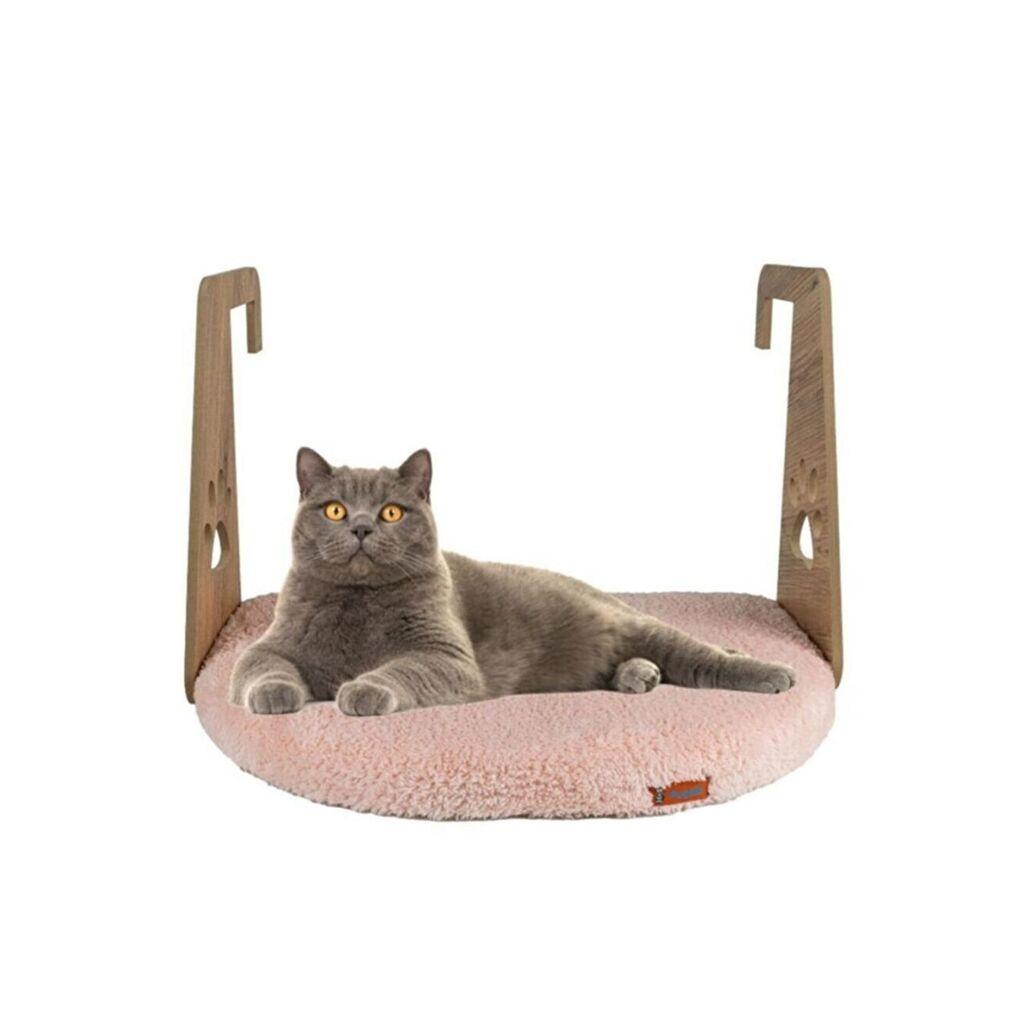 Krevet za mačke Paws & Whiskers s okvirom za radijator, 52 × 35 cm, roze