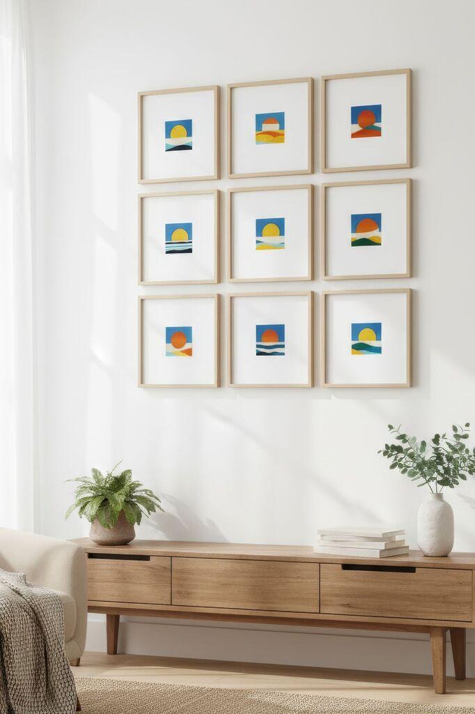 Wallity Slika Huhu753, 30x30cm,9 delova