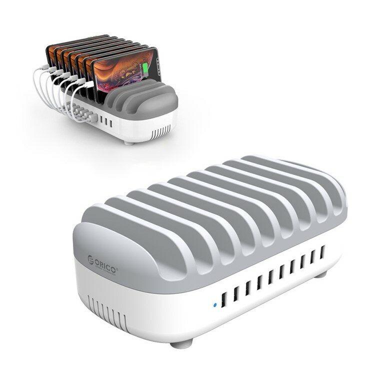 Orico Pametna stanica za punjenje, 120W, USB-A 10 portova, Bijela