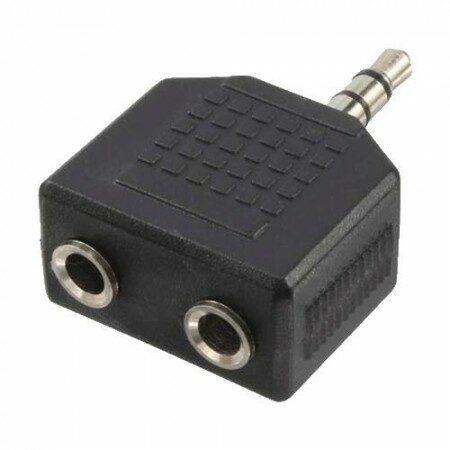 LogiLink Audio adapter 3.5mm na 2x3.5mm M/F CA1002, Crni