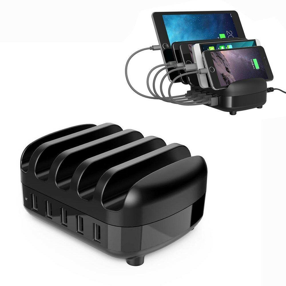 Orico Pametna stanica za punjenje, 40W, USB-A 5 portova, Crna