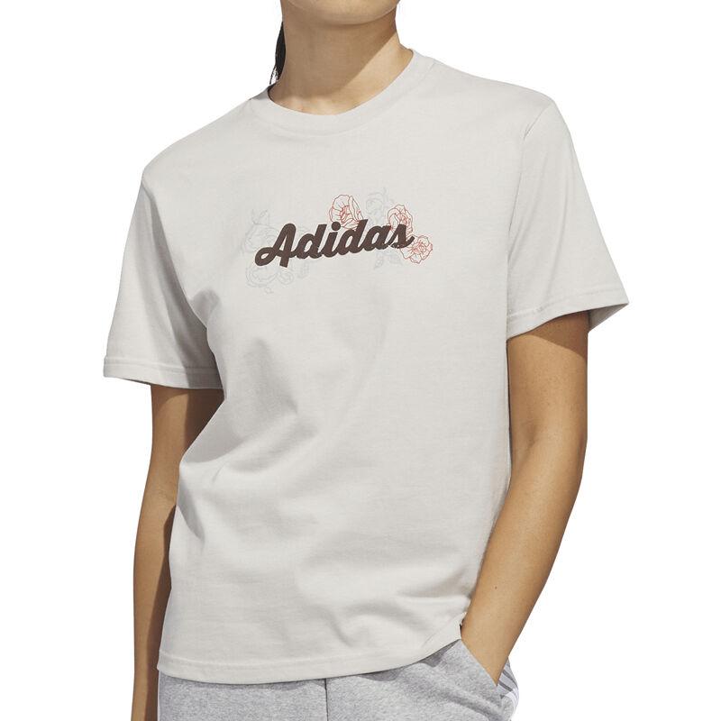 ADIDAS Ženska Majica BEŽ MAJICA SA ZAPADNJAČKIM CVJETNIM GRAFIČKIM UZORKOM, Bež