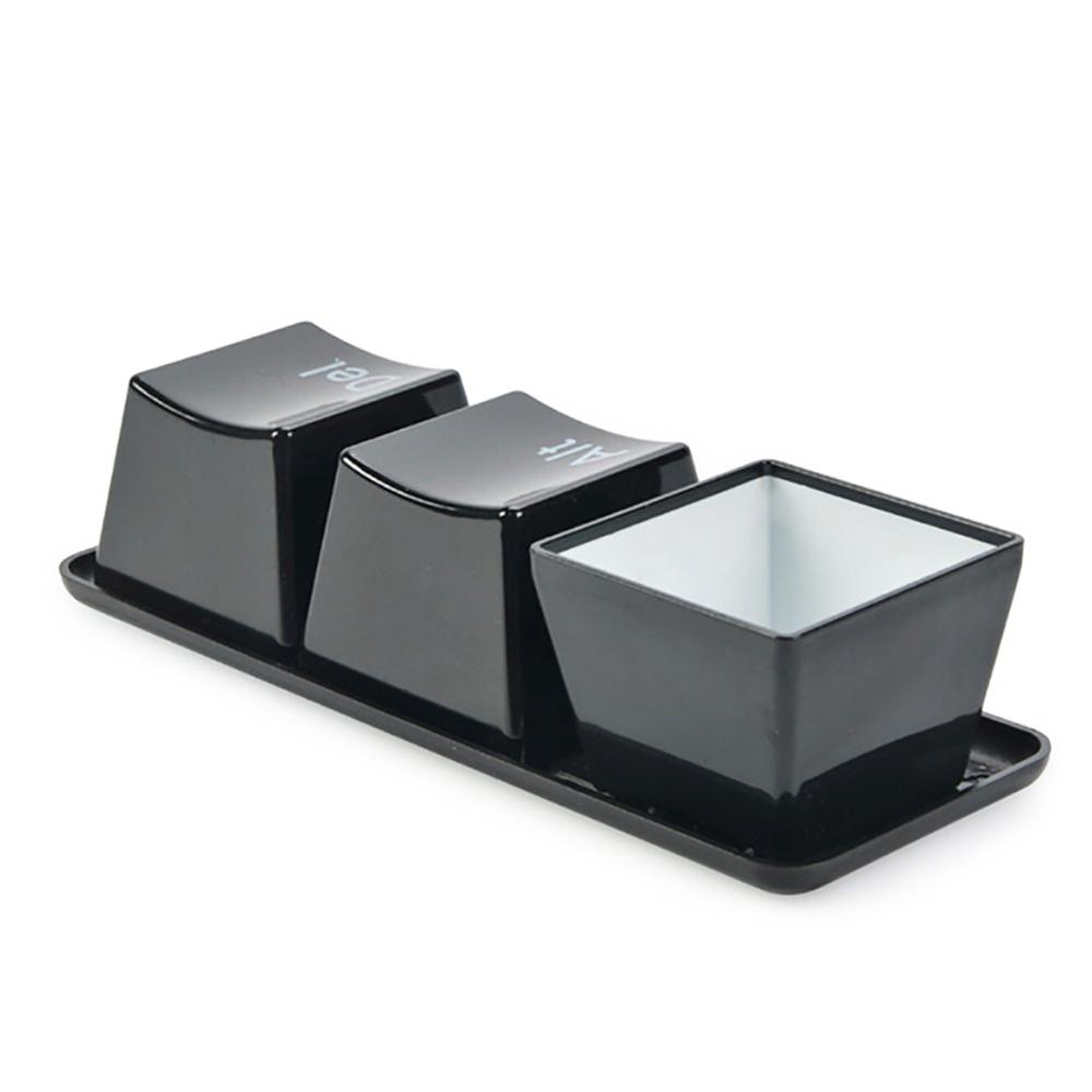 Činije u obliku tastera na tastaturi, Crne