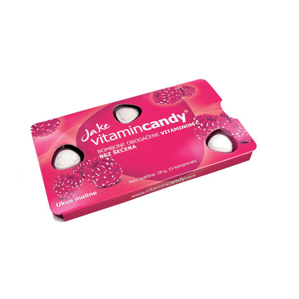 Jake Bombone Vitamincandy, malina, 18 g