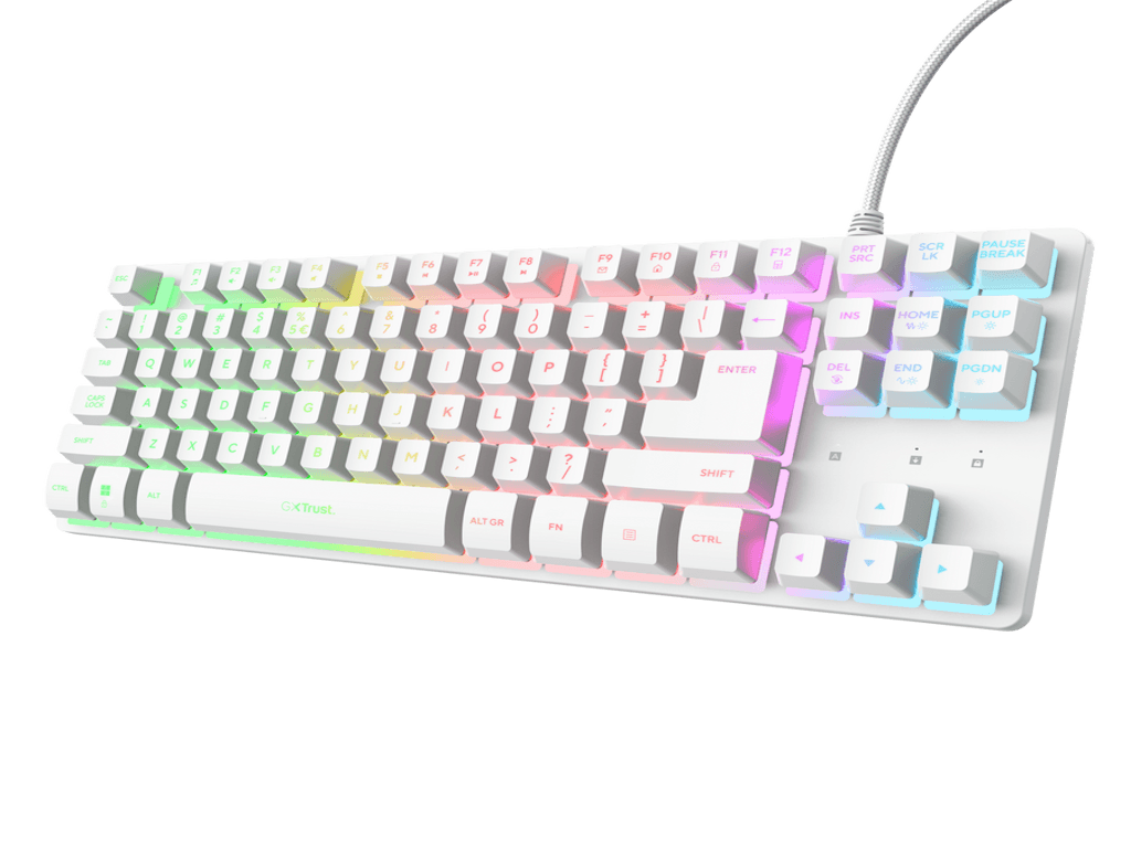 Trust Gaming tastatura GXT833 Thado, RGB, Bijela