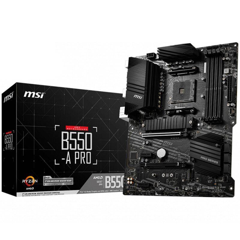 MSI Matična ploča B550-A PRO, AM4, DDR4, ATX, Crna