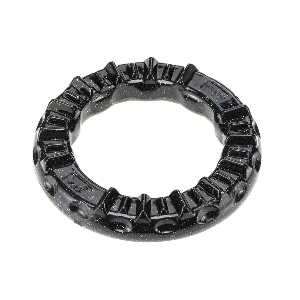 Ferplast Dental igračka za pse, prsten može se puniti poslasticama Smile, 8.5x1.7 cm, Crna
