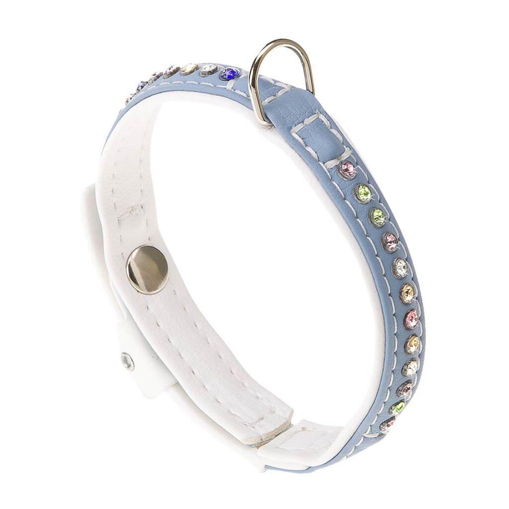 Ferplast Ogrlica za pse Lux C12/22, 22 cm x 12 mm, Bijelo-plava
