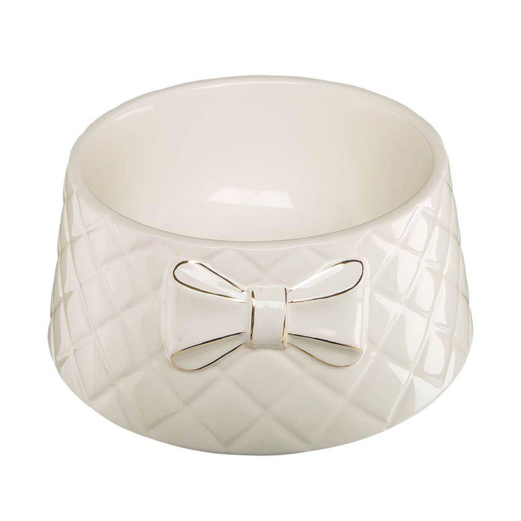 Ferplast Keramička posuda za pse i mačke Gemma, 18x8 cm, 0.7 L, Bijela