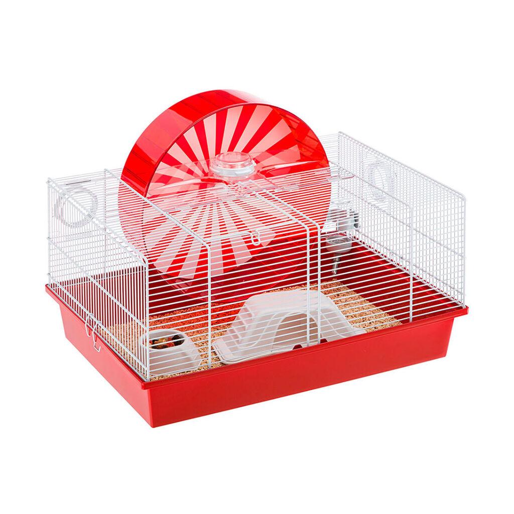 Ferplast Kavez za hrčke Coney Island, 50x35x25 cm, Bijelo-crveni