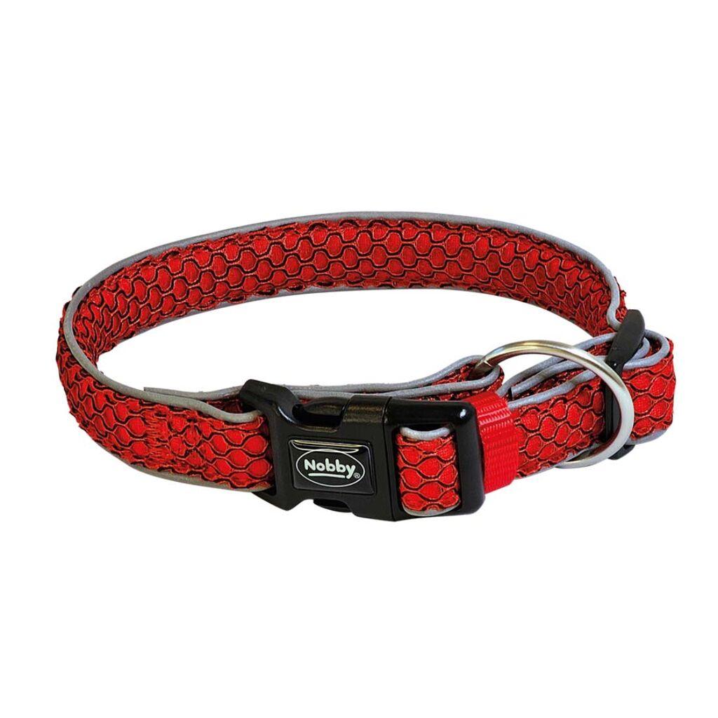 Nobby Ogrlica za pse Jagoda Mesh Air, 40-55 cm, 32 mm, Crvena