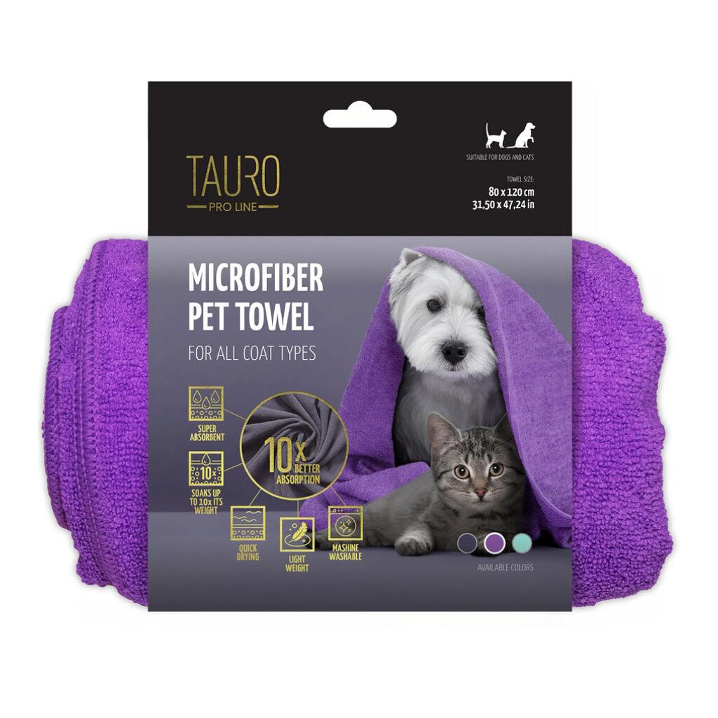 Tauro Pro Line Mikrofiber peškir za kućne ljubimce, 80x120 cm, Ljubičasti