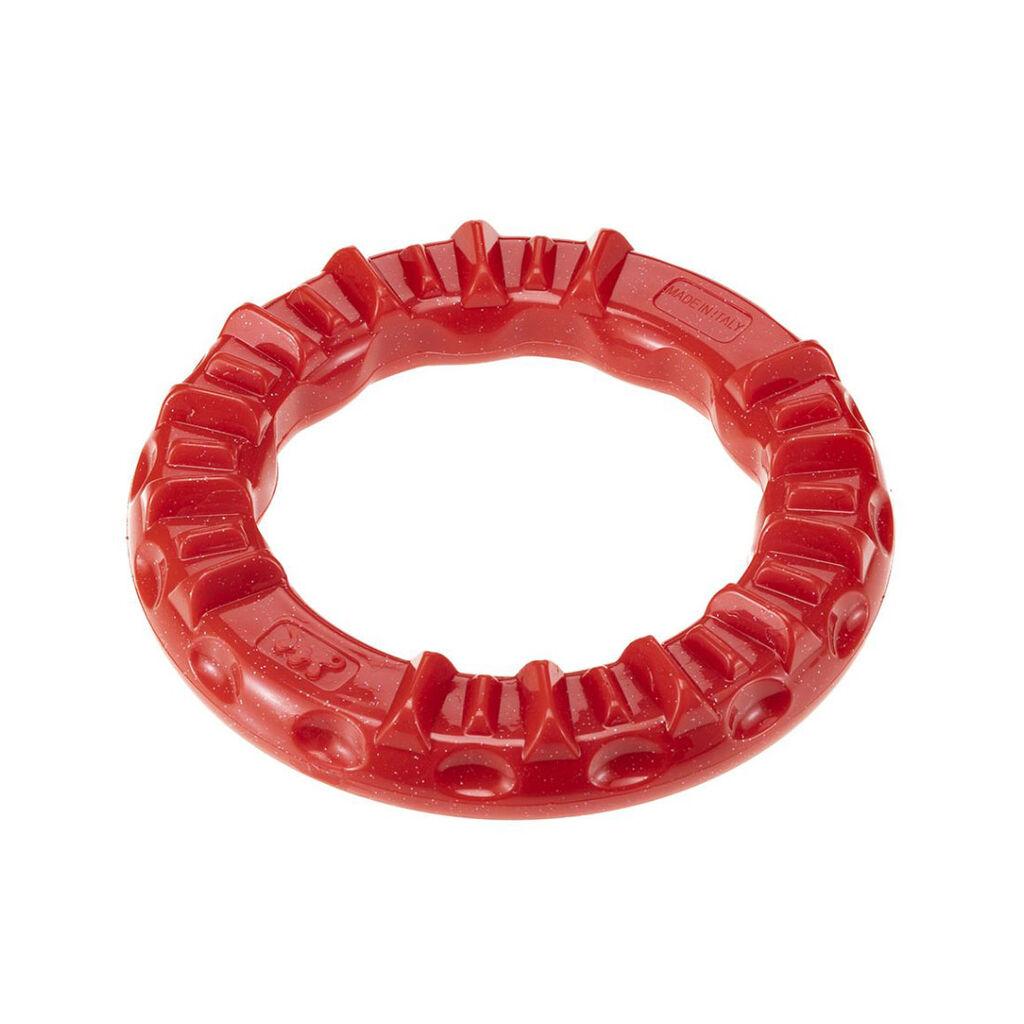 Ferplast Dental igračka za pse, prsten može se puniti poslasticama Smile, 20x18x4 cm, Crvena