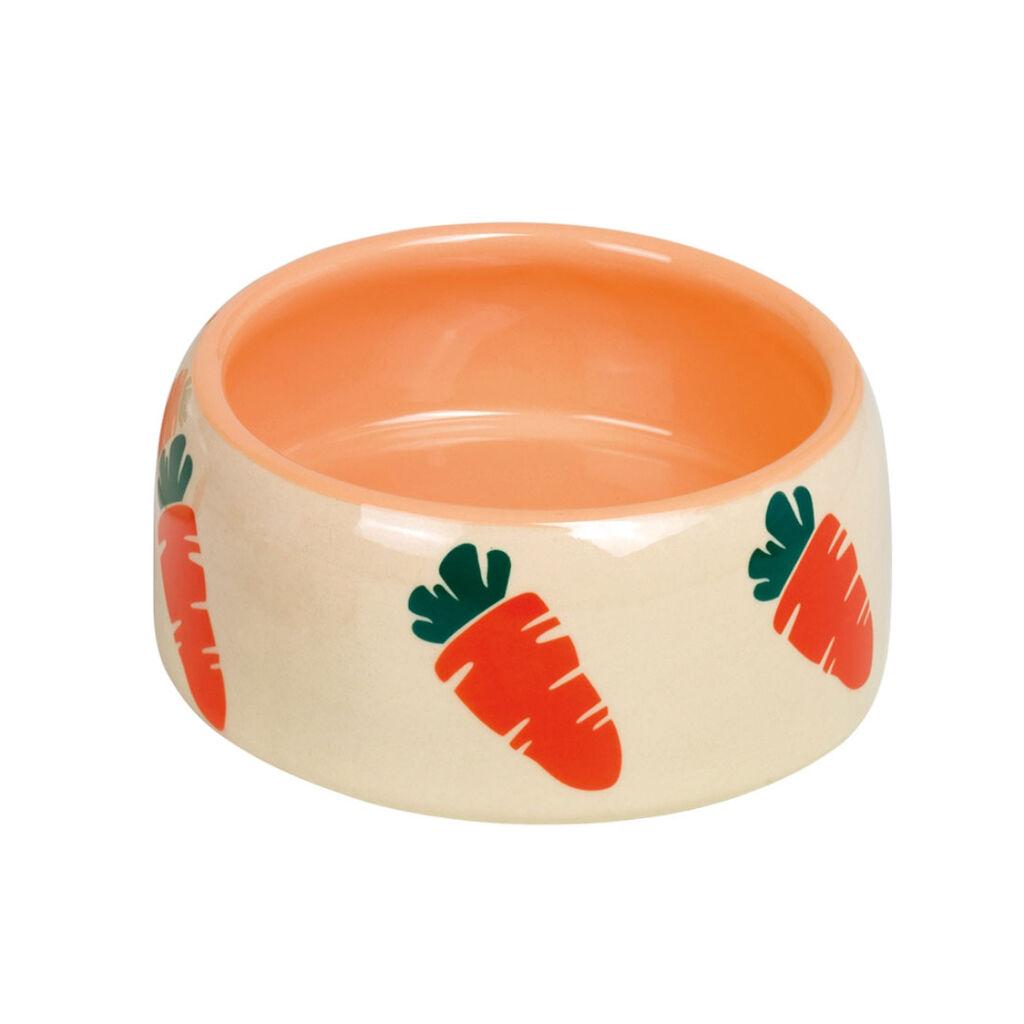Nobby Posuda za glodare Carrot, Keramička, 12x5 cm, 0.25 l, Narandžasto-bež