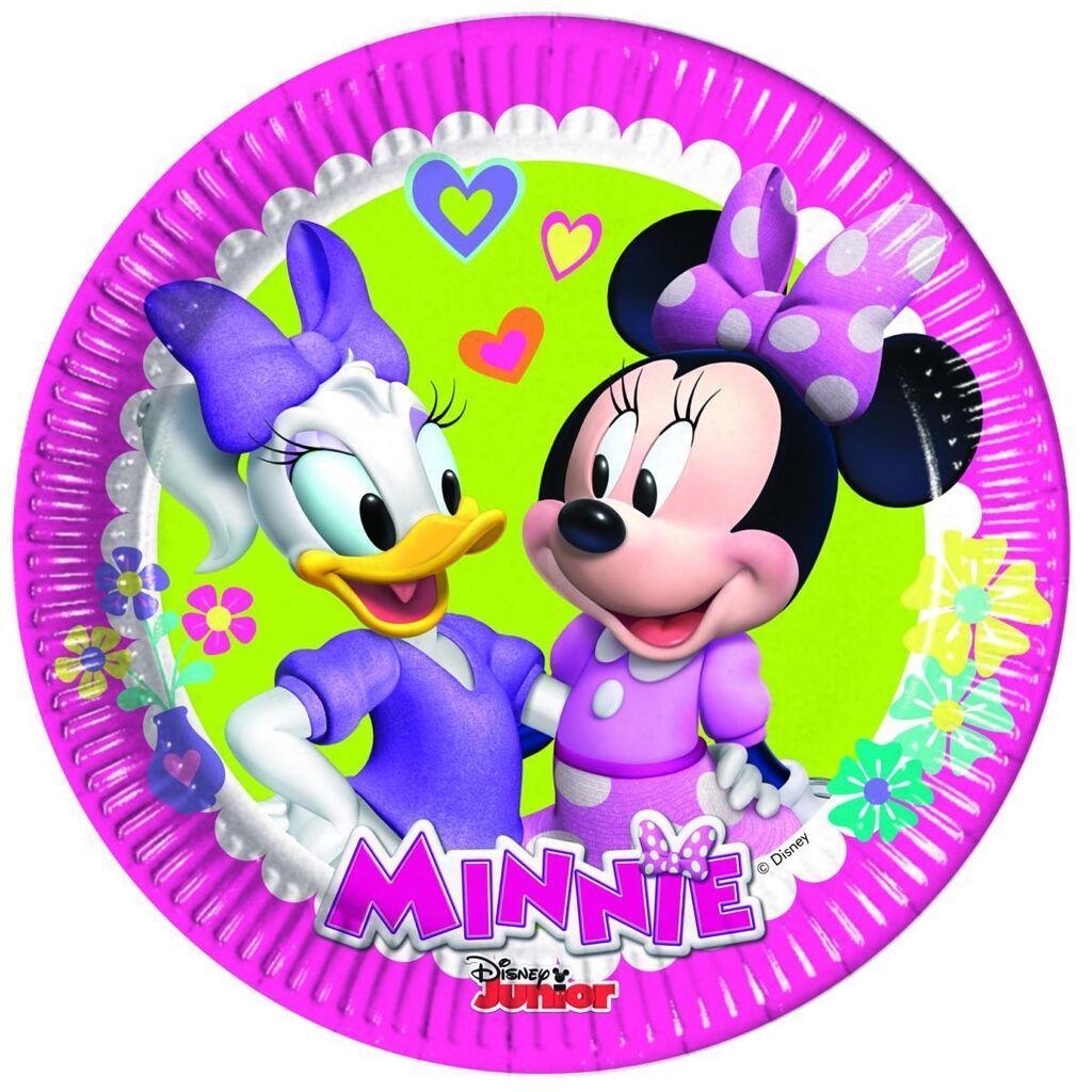 Tomo šped Papirni tanjuri Minnie Happy Disney 87861, 20 cm, 8 komada, Šareni