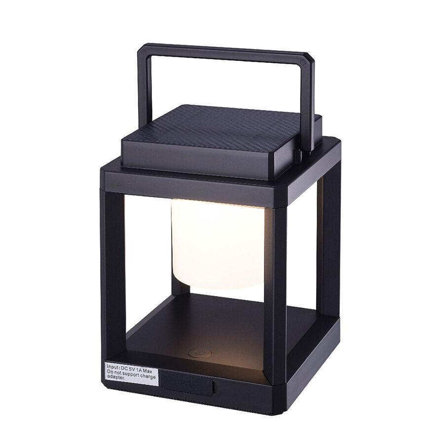 Mass-light Solarna LED lampa Patron ML-2202B, Kvadratna, Crna