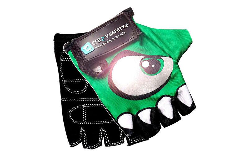 Crazy Safety Biciklističke rukavice Reflective eyes, Zelene