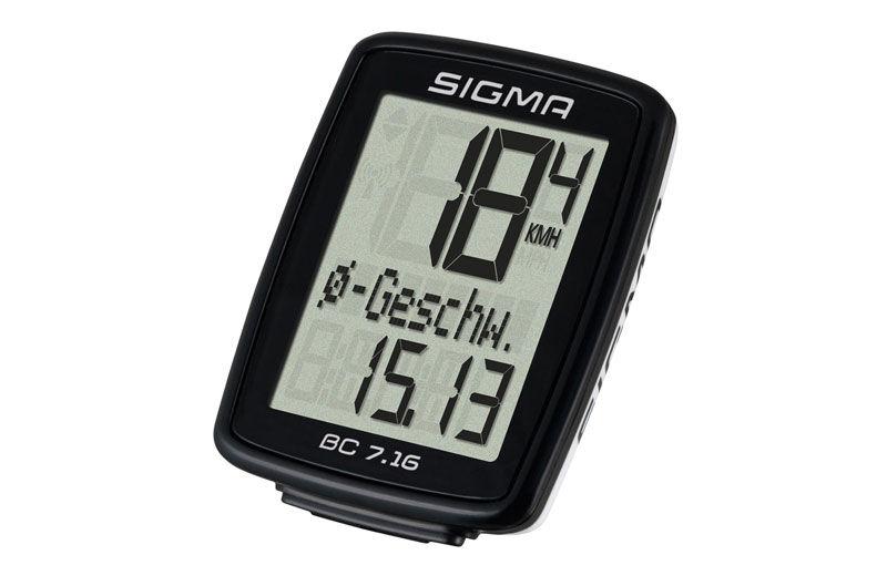 Sigma Žičani kompjuter za bicikl BC 7.16, Crni