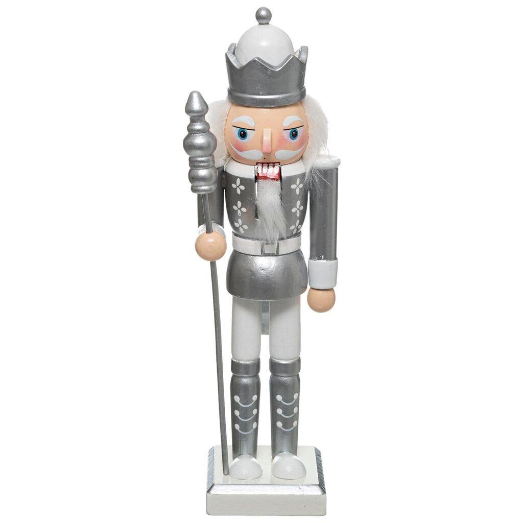 Atmosphera Figura, Orašar, 25 cm, srebrne boje