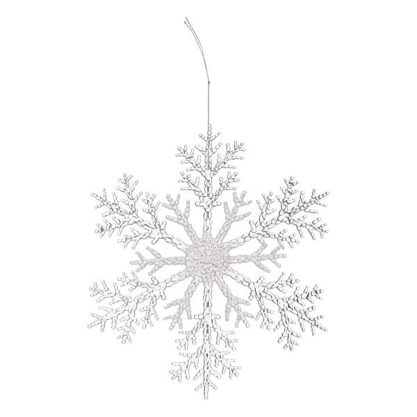 Atmosphera Novogodišnja viseća pahuljica, 30 cm, srebrne boje