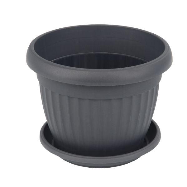 Fora Saksija sa podmetačem Mediteran, Fi45, sive boje