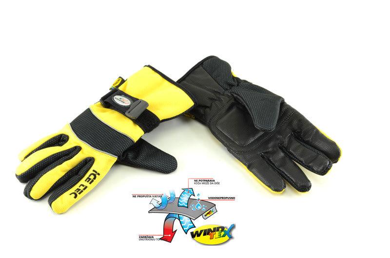 KryptonX Biciklističke rukavice Ice Tech Winter, Gel, Žute