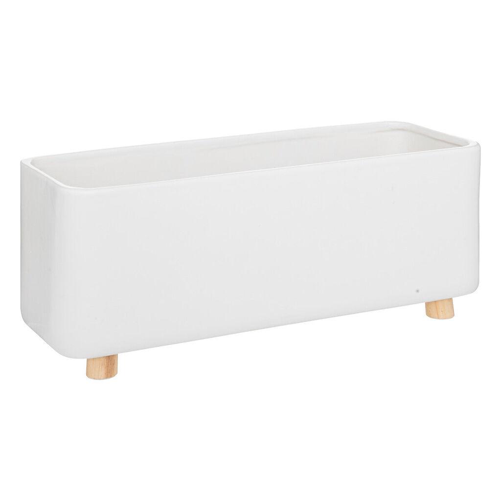 Atmosphera Keramička saksija sa drvenim nogicama