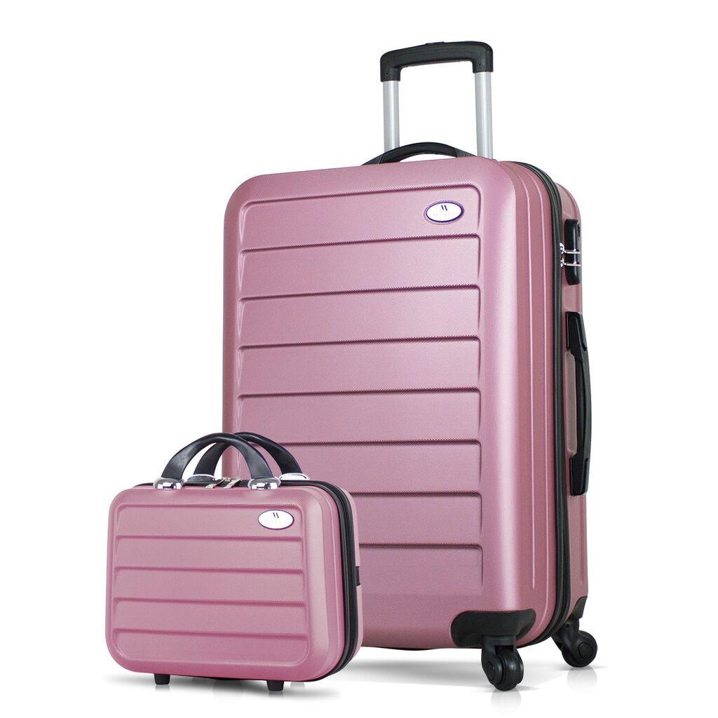 MyValice set kofera 8527, 2 dijela, ružičasto zlato