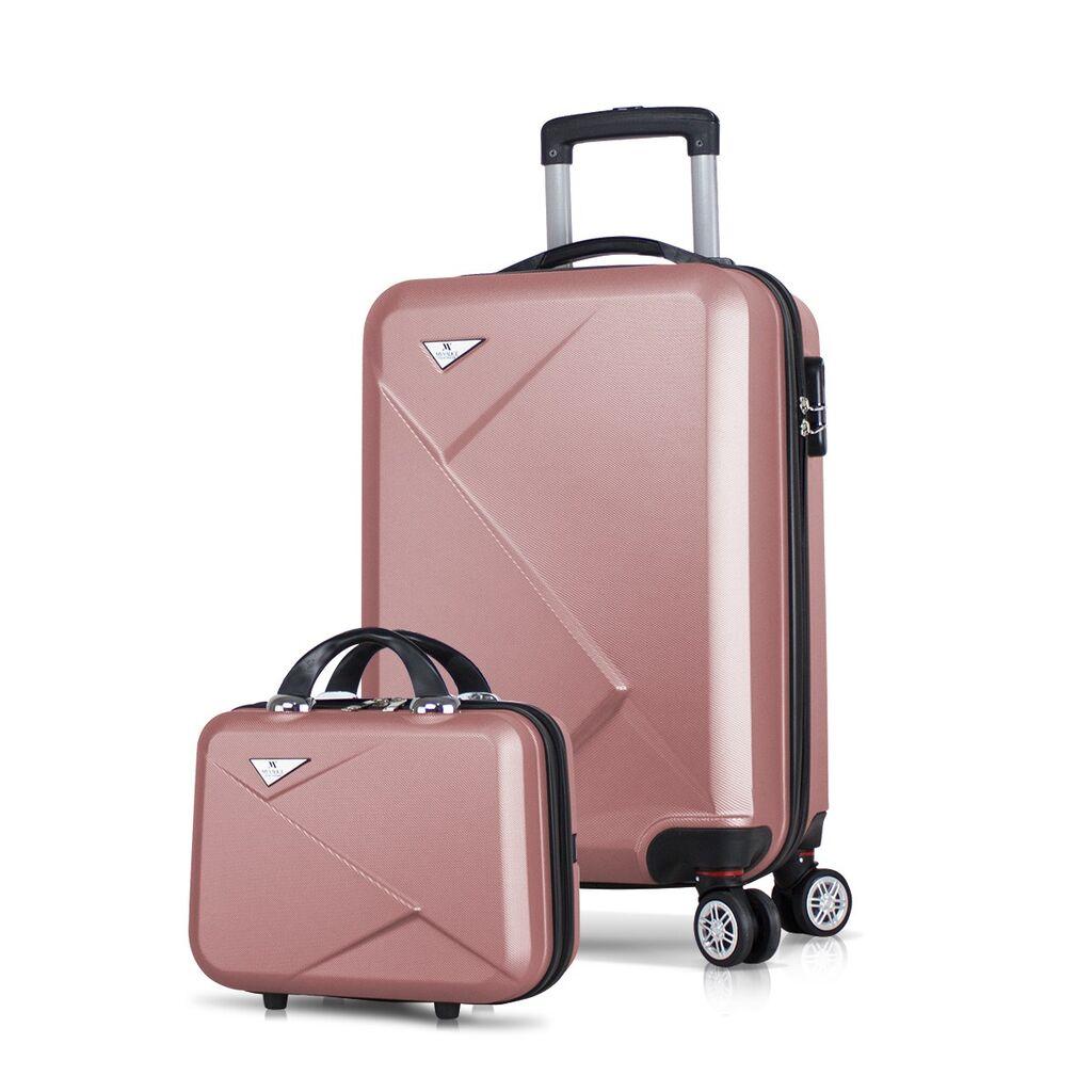 MyValice set kofera 8282, 2 dijela, ružičasto zlato