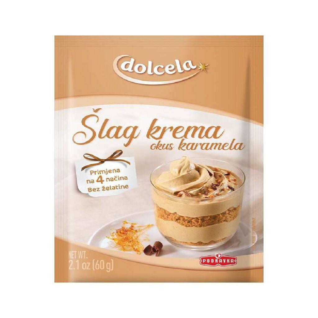 Podravka Dolcela Šlag krema, 60 g, Karamela