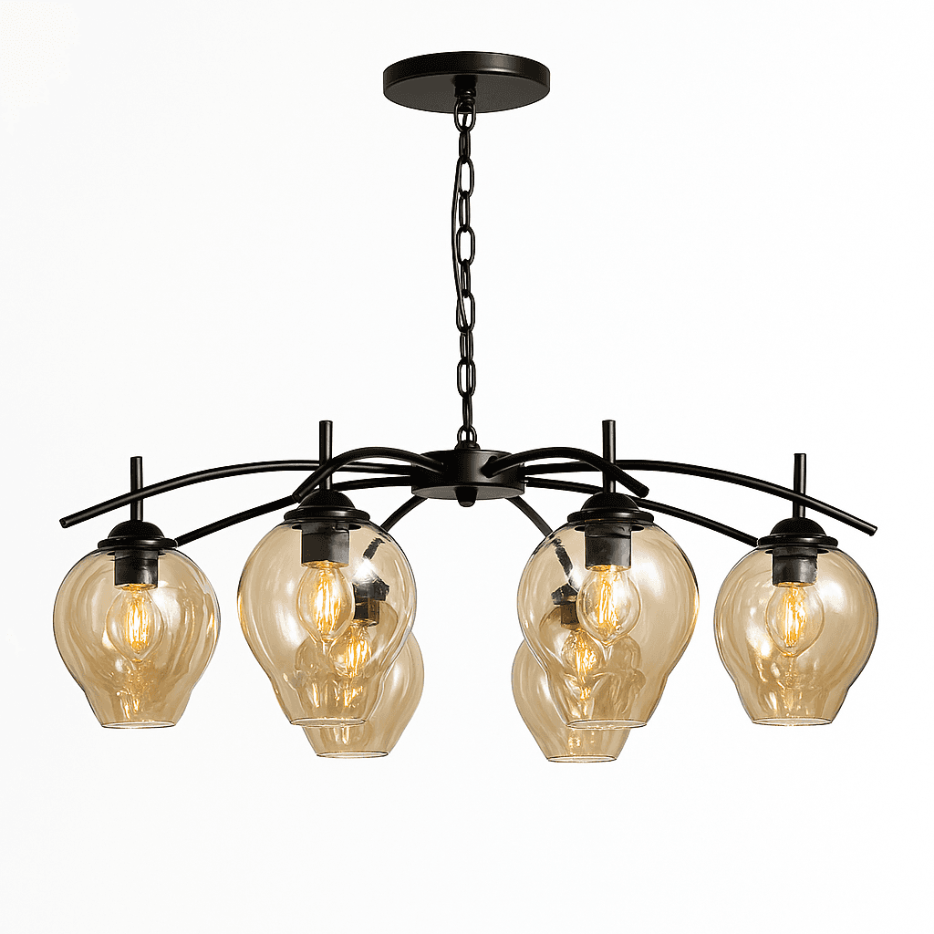 Giga Luster D8300-8R, E27*8, Crni