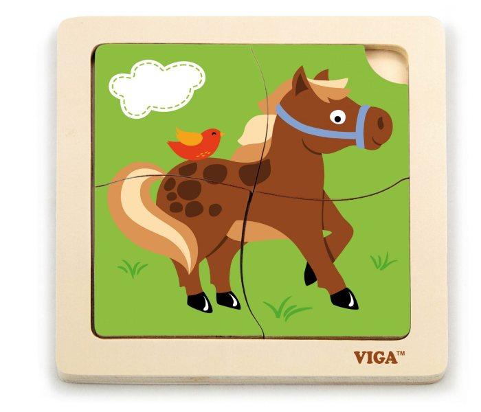 Viga drvoIgračka Master drvene puzle konj,Šarena