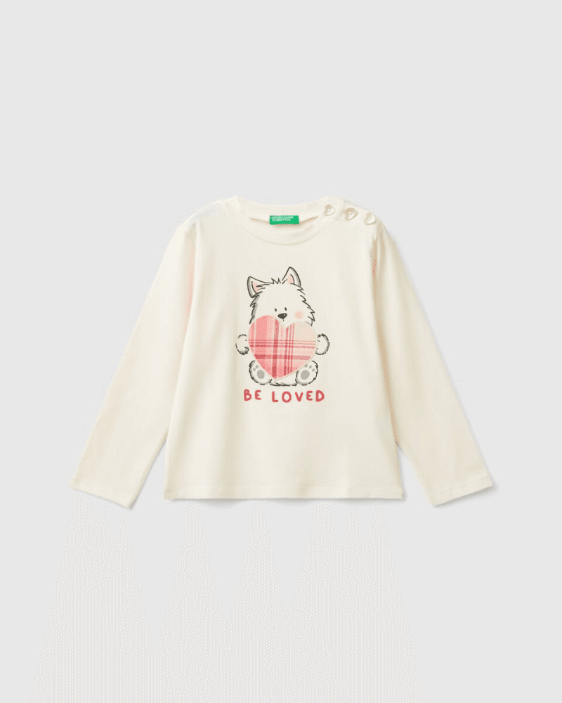 Benetton Majica dugi rukava  0R2 za djevojčice