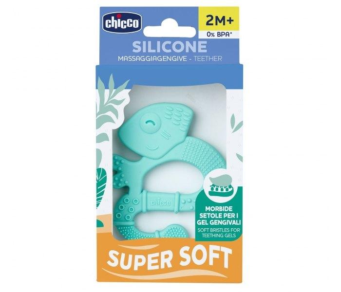 CHICCO glodalica Iguana silikonska 2M+ roza