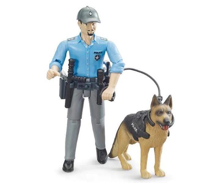 Igračka figura policajca sa psom Bruder, Plava