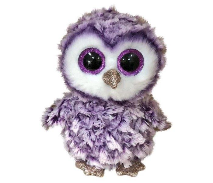 TY Owl ljubičasta BOOS MOONLIGHT, 24 cm
