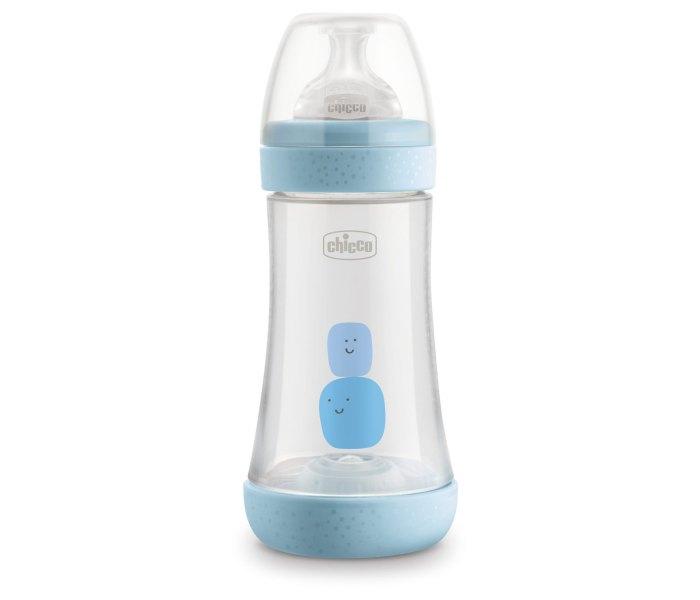 CHICCO Plastična boca perfect5 240ml plava 0m+ silikonska