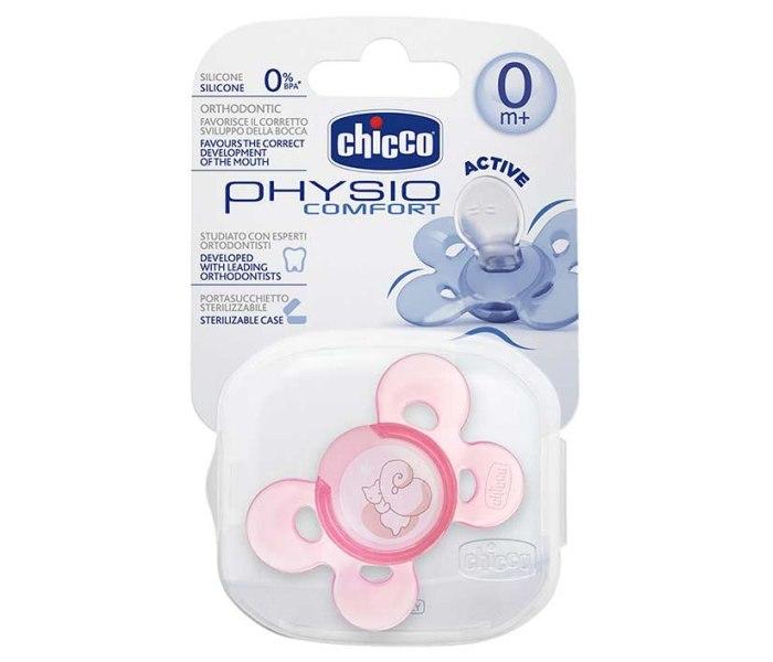 Chicco Varalica physio silikon 0-6m 1/1 0%BPA-roza udobnost, roza