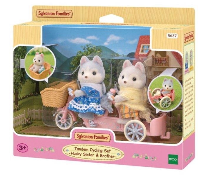 SYLVANIAN FAMILIES SetTandem biciklistički haski sestra i brat