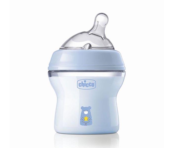 CHICCO Plastična bočica Nat Feeling 150ml 0m+ Plava + Silikon