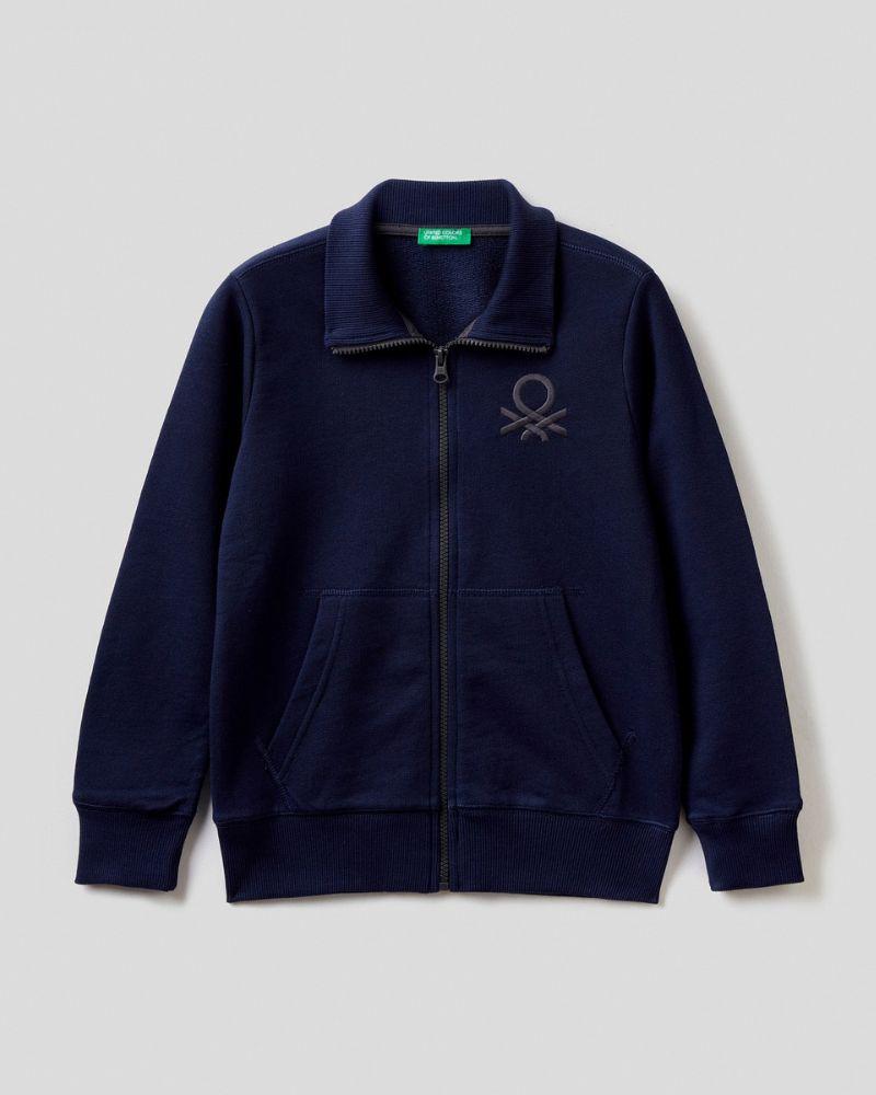 United Colors Of Benetton Sudadera Niño Y Joven: Algodón Suave Con Logo Corazón, Puños Ajustados Y Bolsillos Con Botón