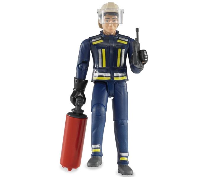 Igračka figura vatrogasca sa opremom Bruder, Teget
